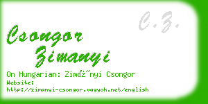 csongor zimanyi business card